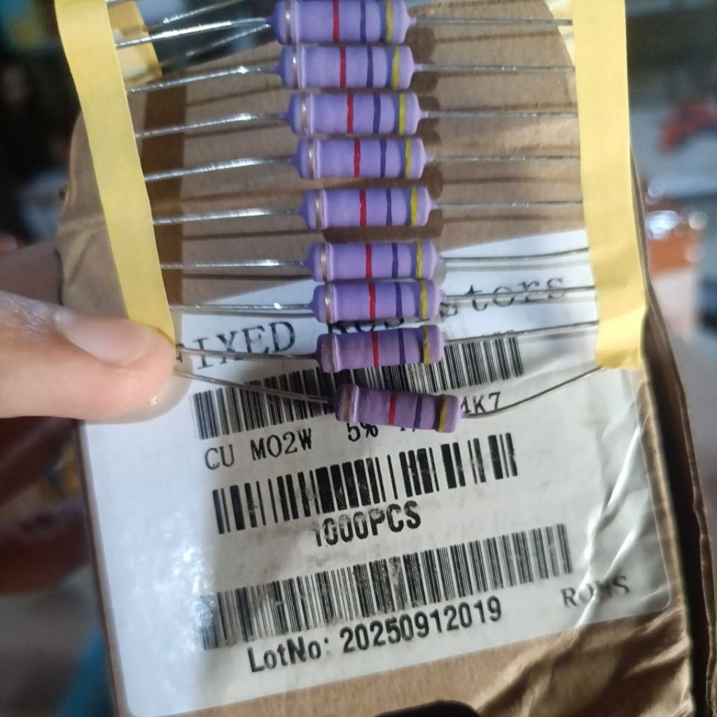 UNGU 4k7 2watt purple resistor R 4K7 thick leg resistor | Shopee Malaysia