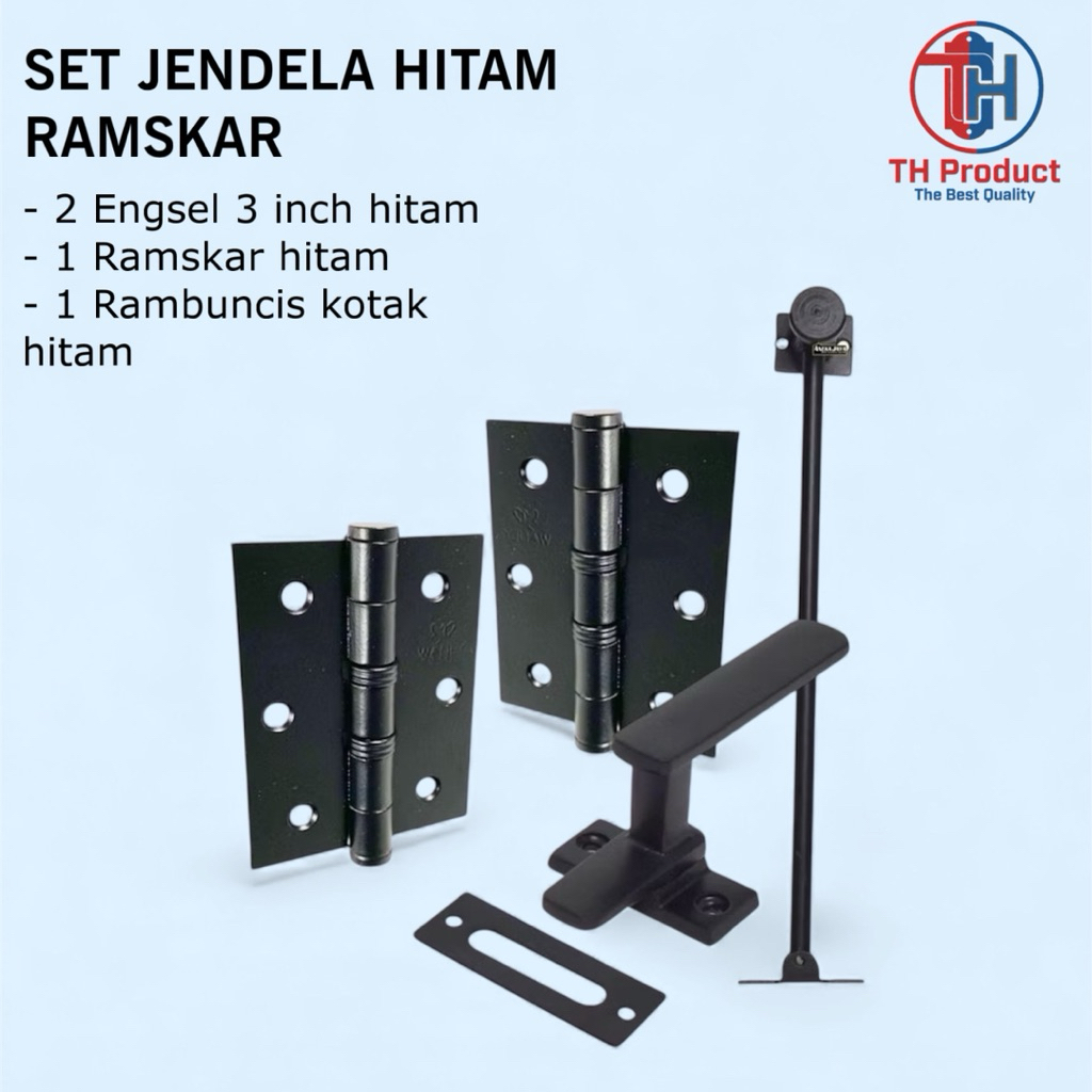 Ramskar Box Window Set with 3 Inch Black and Silver Hinges | Shopee ...
