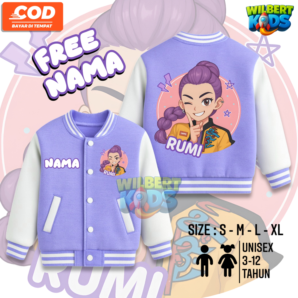 Varsity Kids Huntrix Rumi Kpop Demon Hunter Kpop Demon Hunter Rumi Kids ...