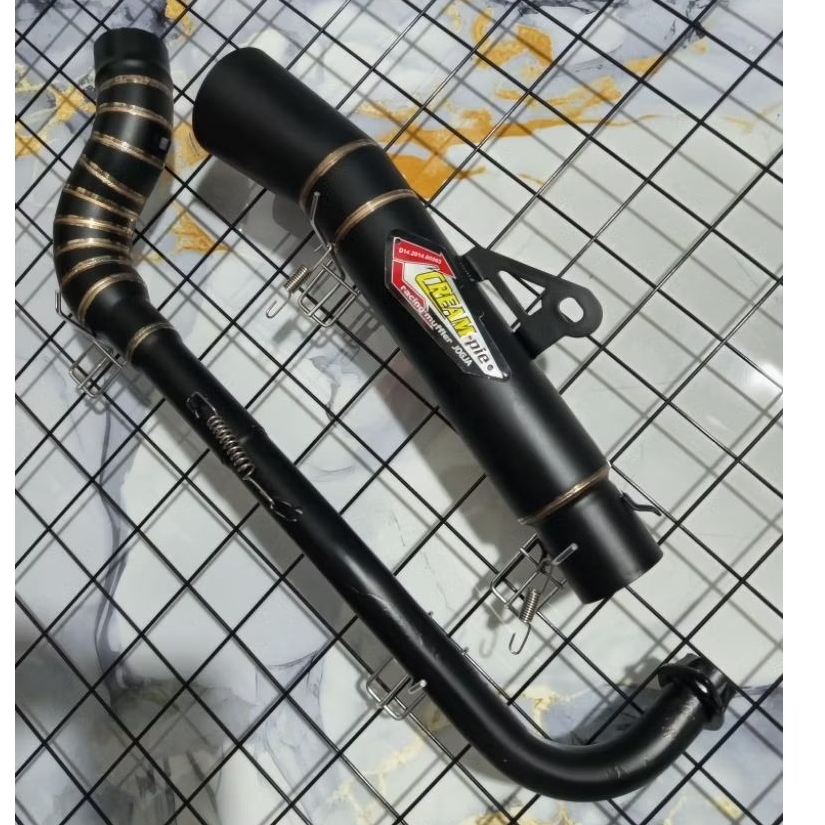 Creampie Pipe canister conical open specs exhaust pipe for Wave 125 Xrm ...