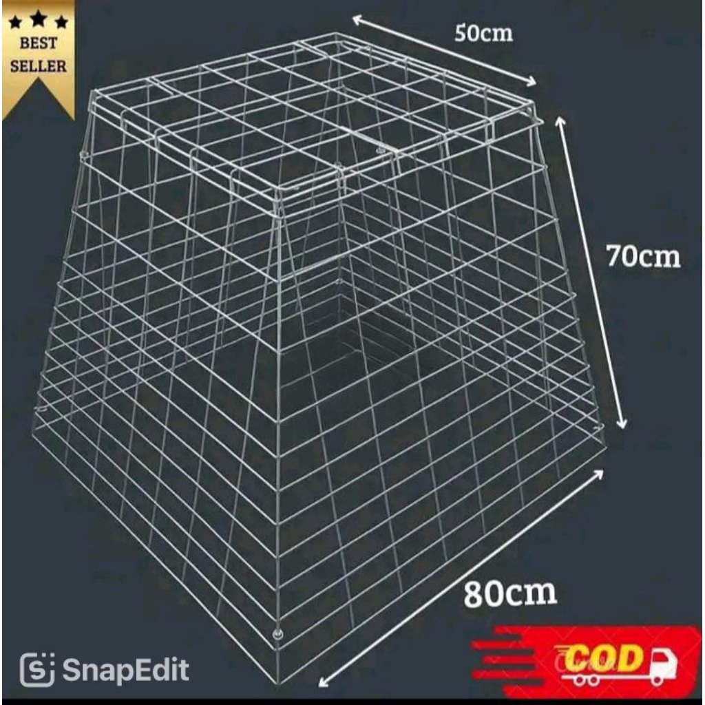 Firamid chicken drying cage 80x70x50 and 65x60x40 galvanized | Shopee ...