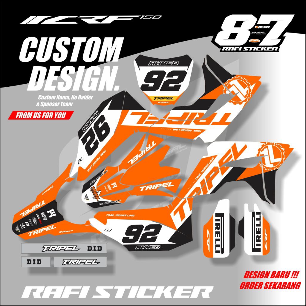 CRF 150L Full Body Decal Sticker Latest Full Hologram Full Body Decal ...