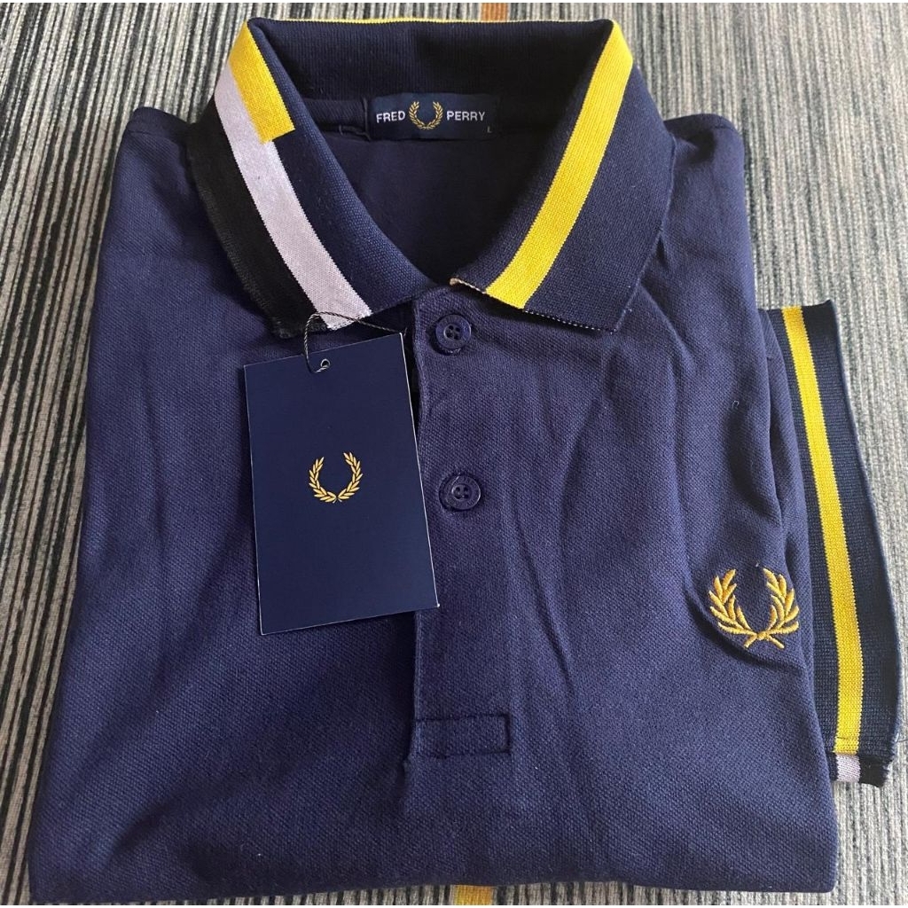 Fr3d P3r*y POLO Tshirt Navy list Yellow | Shopee Malaysia