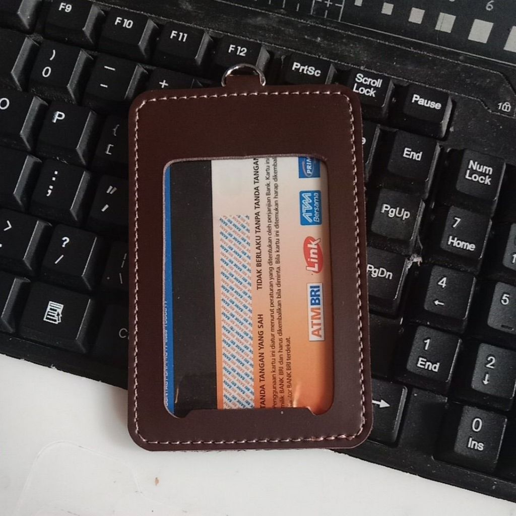 Synthetic Leather ID Card Holder Without Strap|Plain idcard holder ...