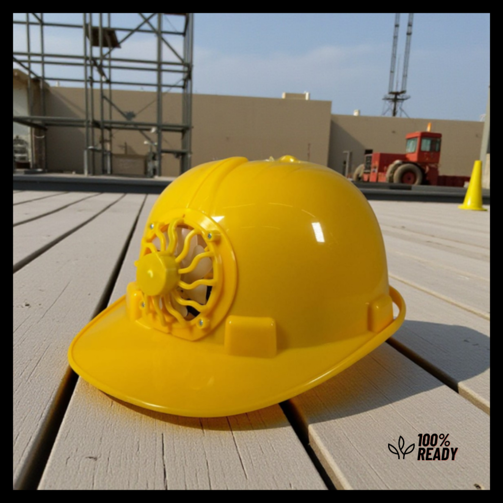 Project Safety Helmet with Fan (YELLOW) K3 Helmet/ Project Helmet ...
