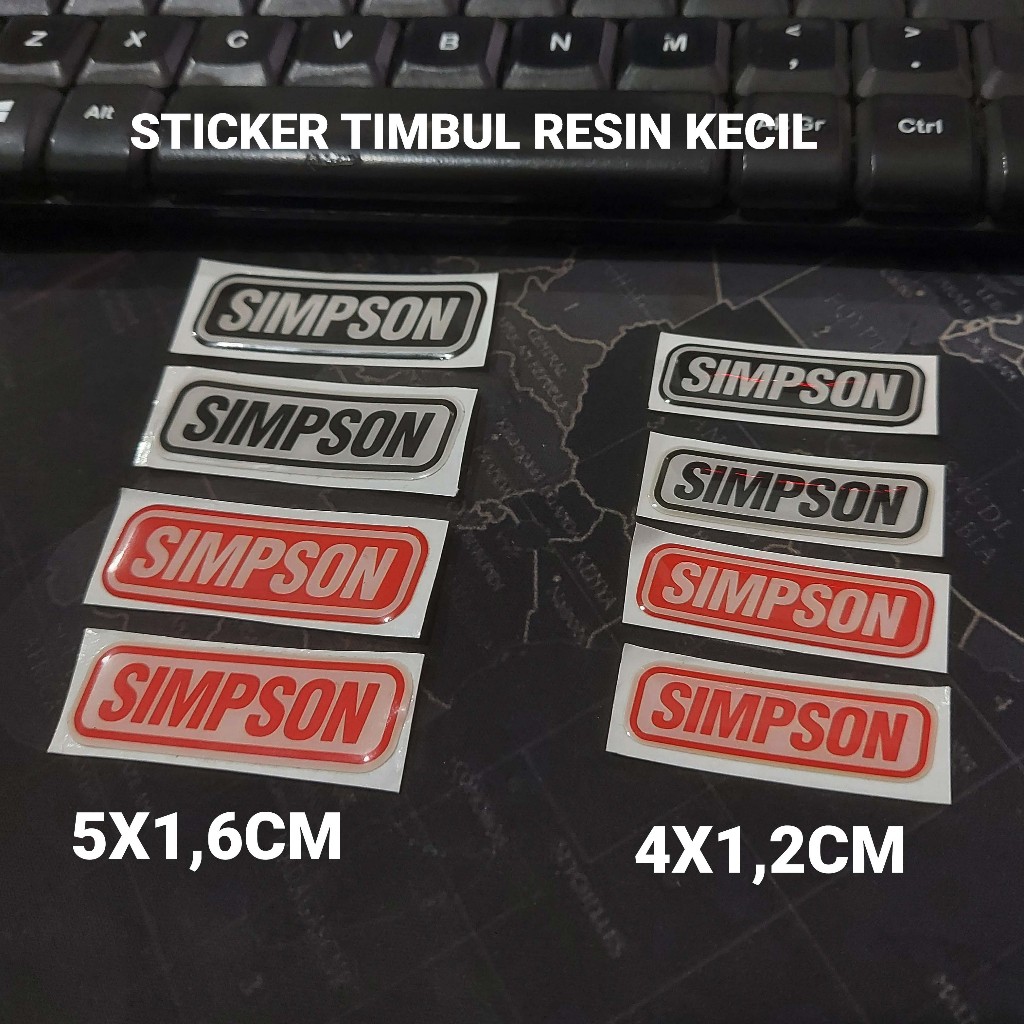 SIMPSON Helmet Resin Embossed Sticker Small 3D Lemtur Simpson Helmet ...