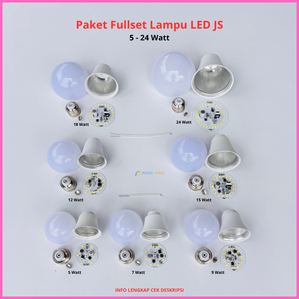 JS Premium LED Light Package Full Set Ready to Assemble 5 7 9 12 15 18 ...