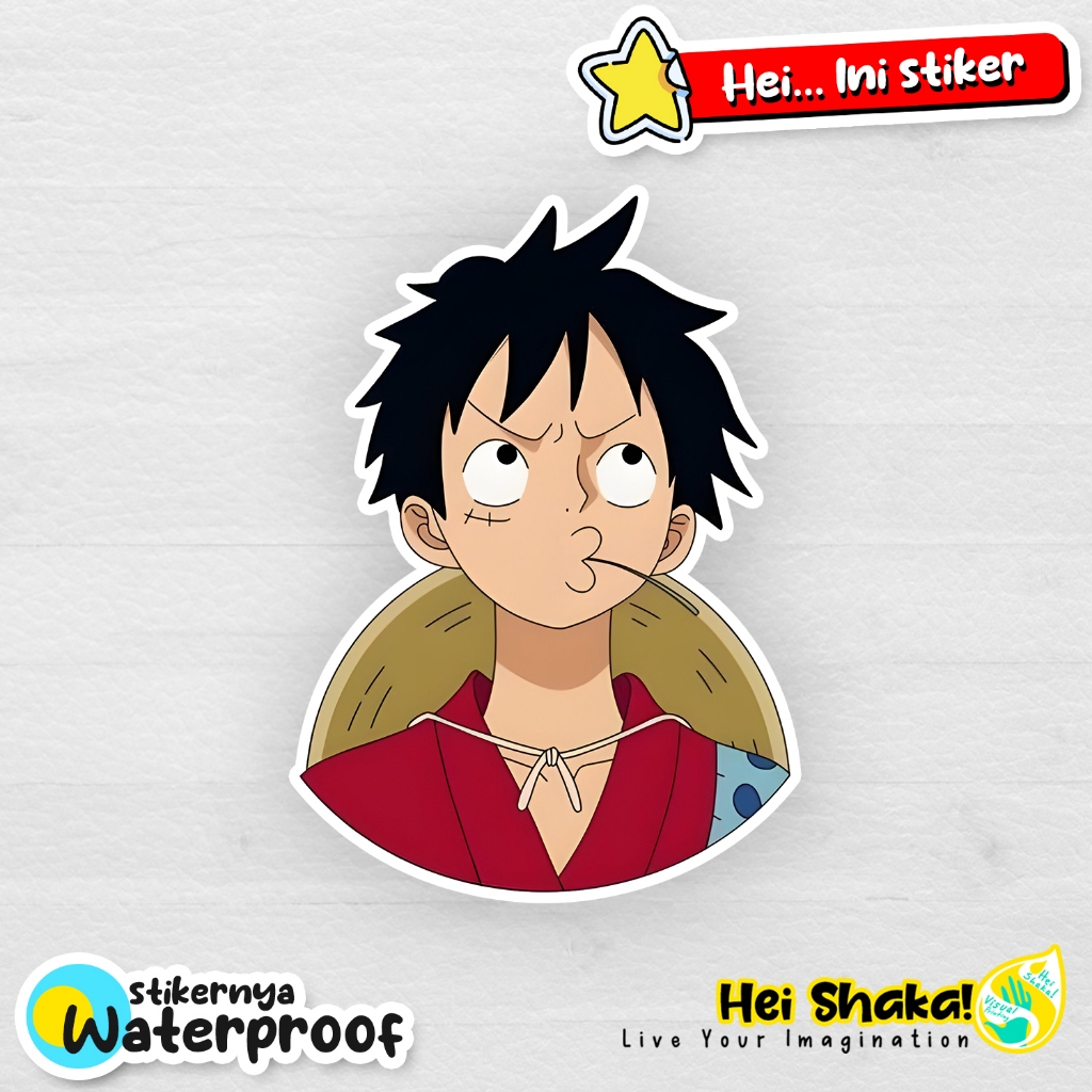 Sticker monkey D Luffy Rolling Eye Sticker Anime One Piece Vinyl ...