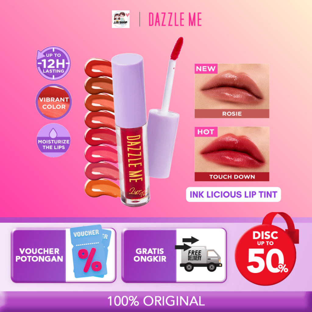 dazzle me Ink-Licious Lip Tint BPOM | Mattedorable Long Lasting Liptint ...