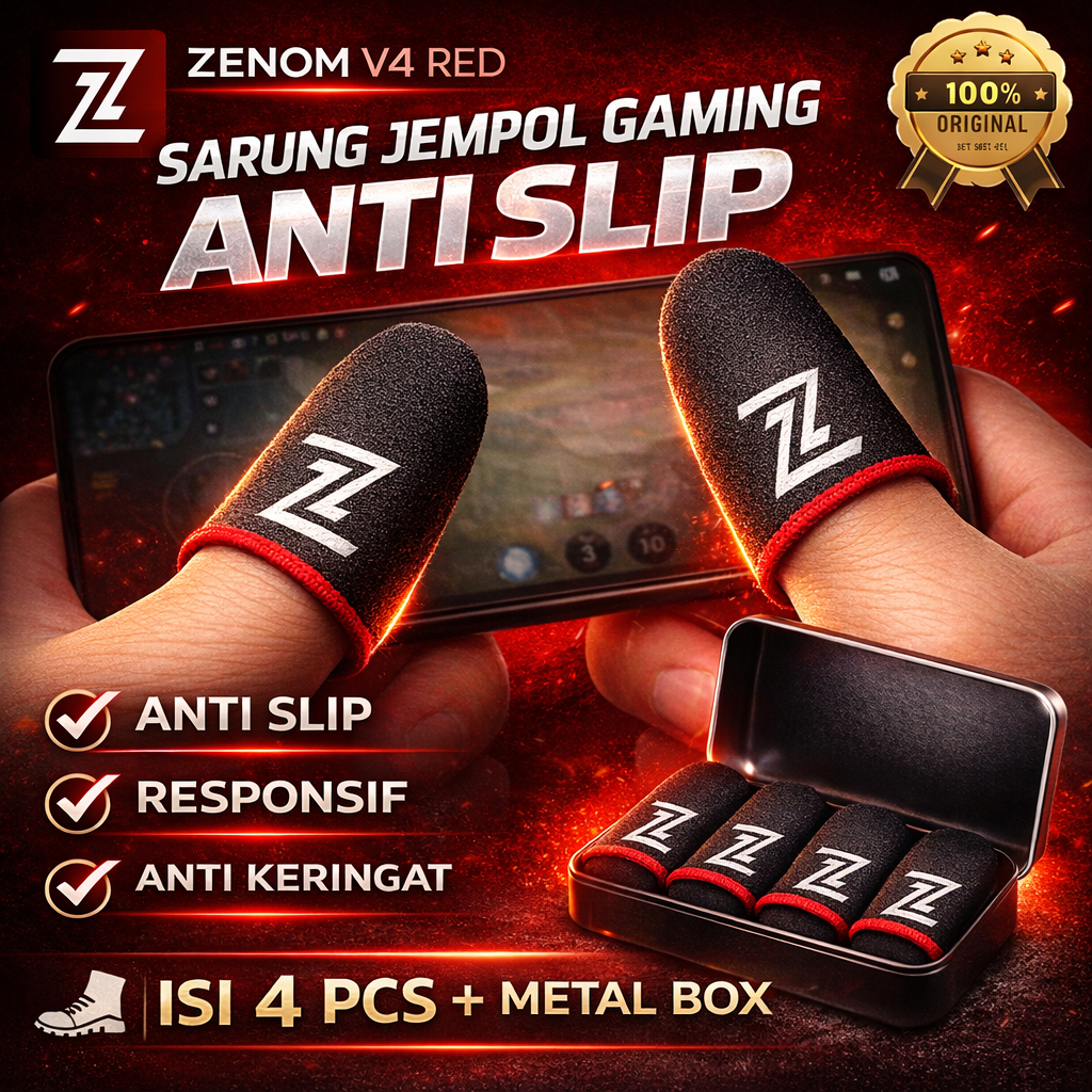 ZENOM V4 Gaming Thumb Cover - 4 Fingers Anti-Slip Anti-Sweat Cover ...