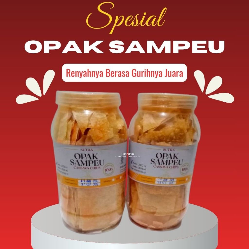 Opak Sampeu Sutra Cassavana Chips Crispy Savory - Opak Sampeu Sutra Jar ...