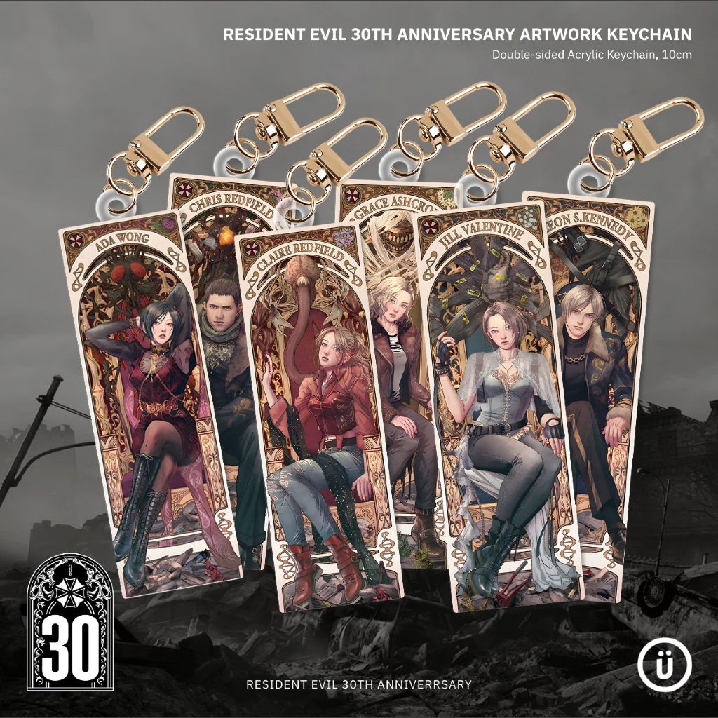 Resident Evil 30th Anniversary - Artwork Acrylic Keychain (Fanmade ...
