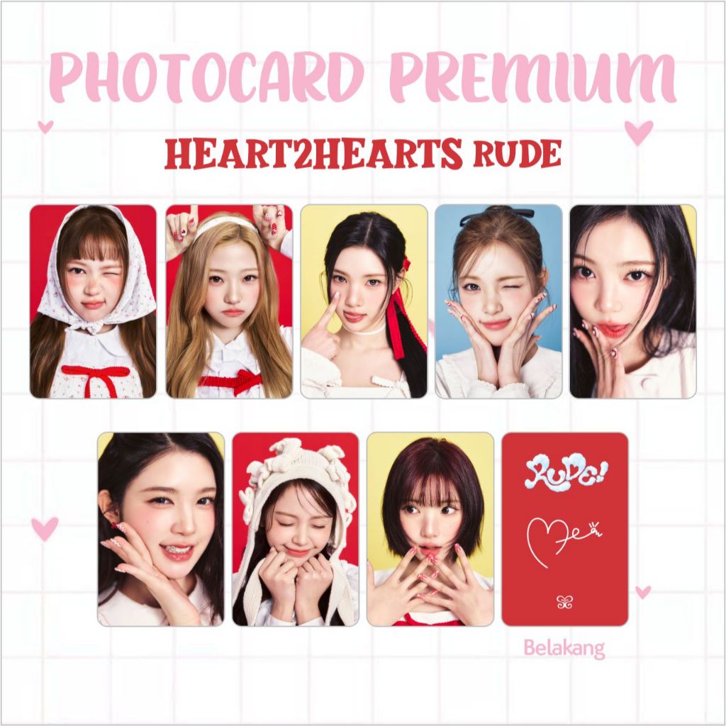PHOTOCARD PC PREMIUM HEARTS2HEARTS H2H HATUHA THE CHASE STYLE RUDE
