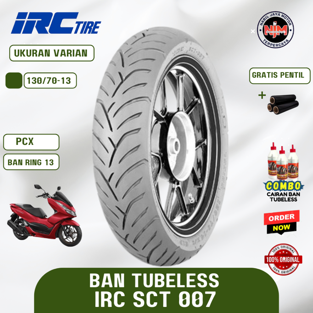 PCX 160 New REAR TIRE 130/70 - 13 IRC SCT-007 STANDARD SIZE