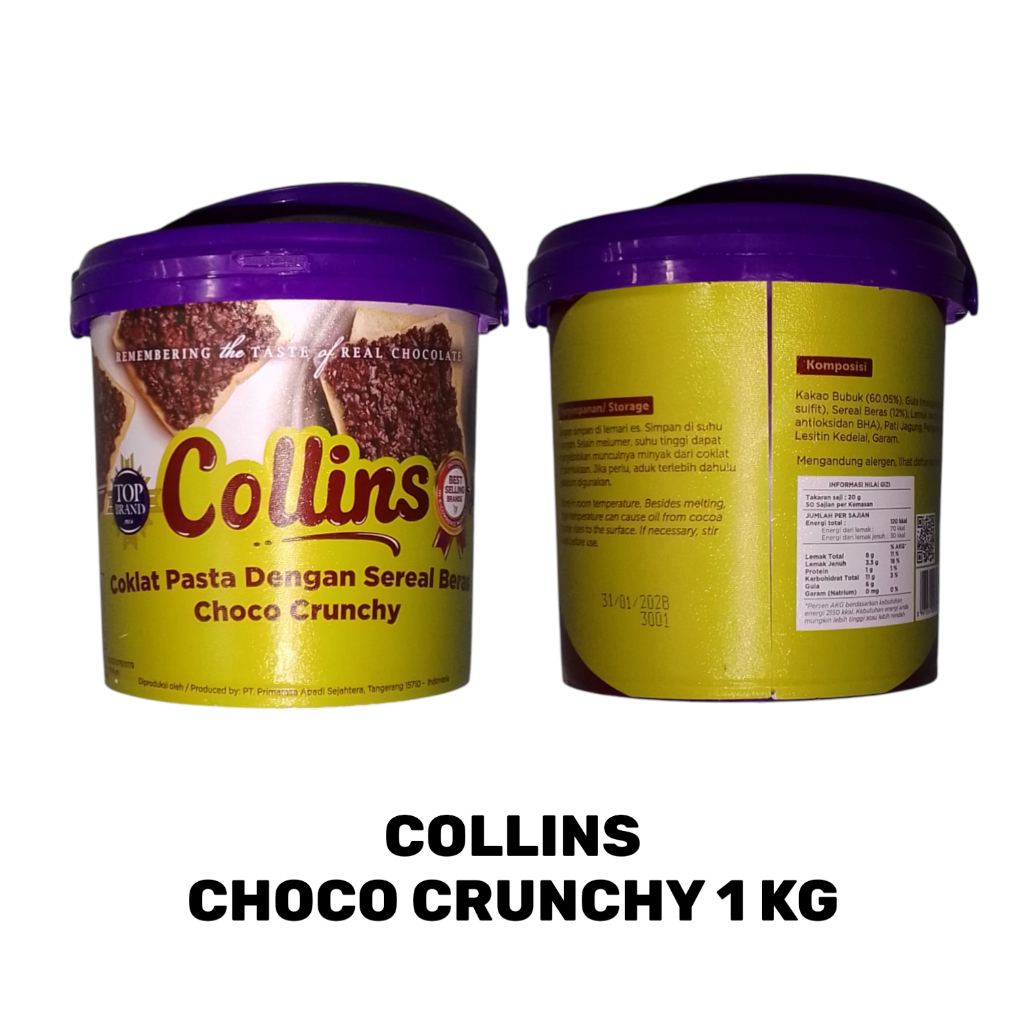 Collins Choco Crunchy 1kg Chocolate Paste with Crispy Malt Economical ...