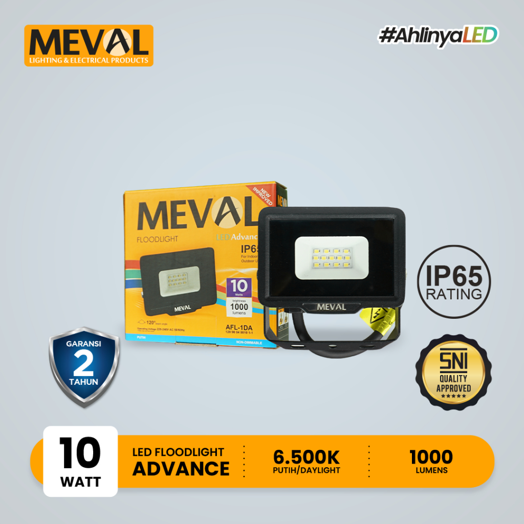 Meval LED Flood Light Advance Series 10 20 30 50 Watt IP65 | Shopee ...