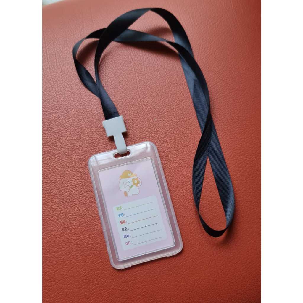 Lanyard Frame/ ID Card Case Box/ Name Box/ Transparent 2-Sided Vertical ...