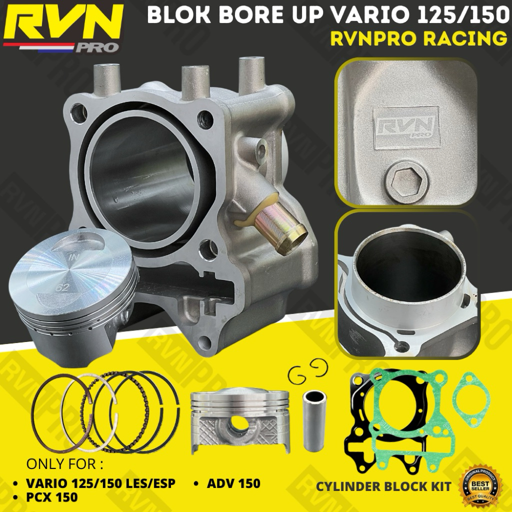 BLOCK SEHER BORING PACKAGE BOREUP BORE UP VARIO 150 125 ESP LED PCX 150 ...
