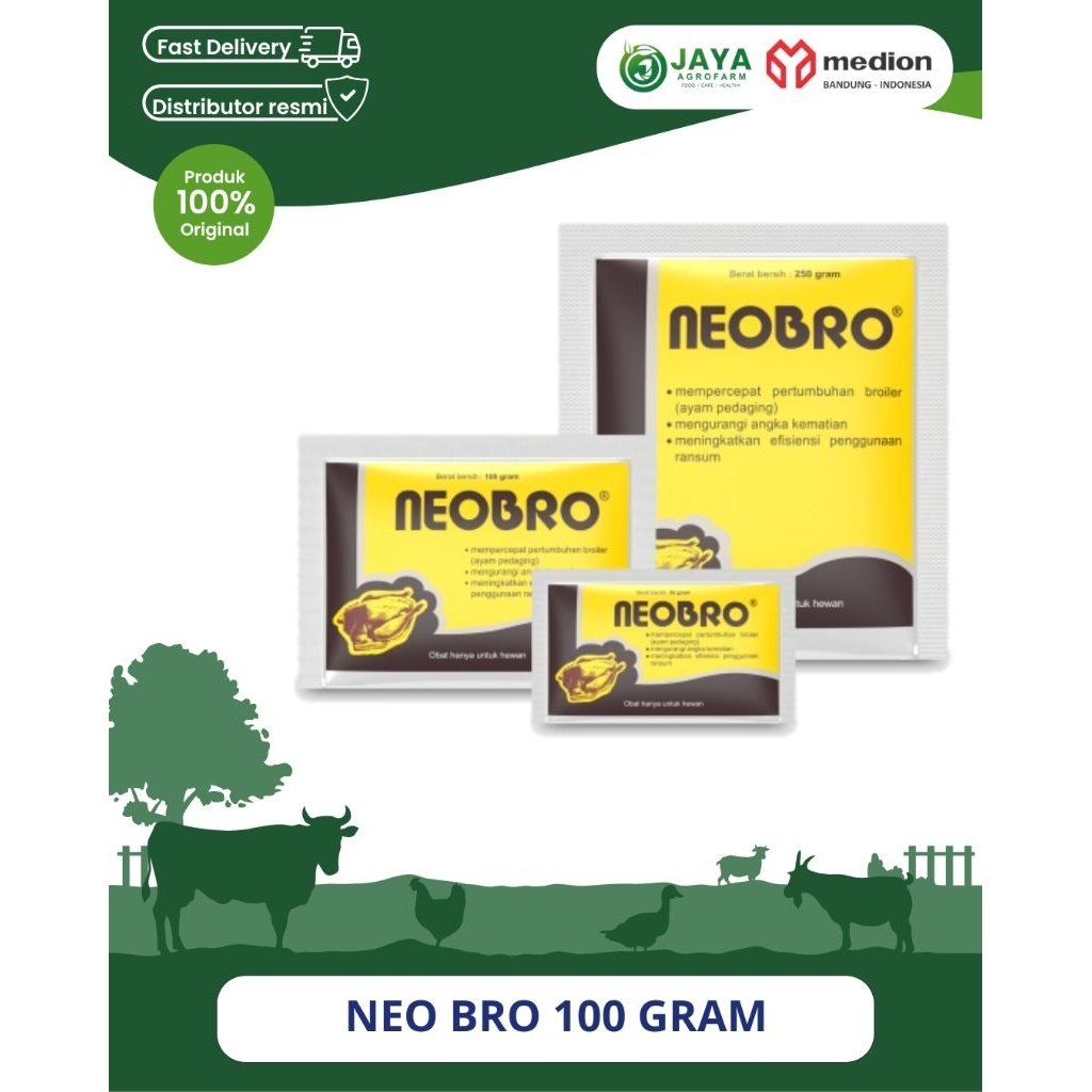 Neobro 100 Grams Vitamins for Fattening Broiler Chicken Growth | Shopee ...