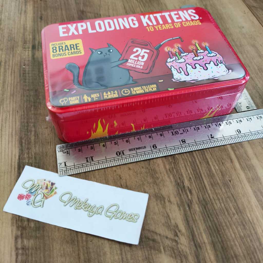 Exploding Kittens 10 Years of Chaos 10th Anniversary Collectible Tin ...