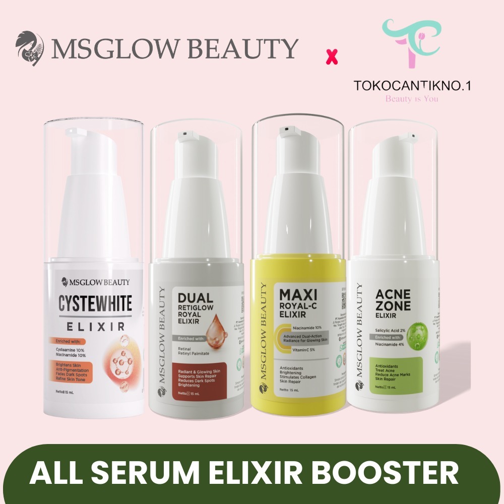 MS GLOW SERUM ELIXIR BOOSTER CYSTEWHITE MAXI ROYAL C DUAL RETIGLOW ...