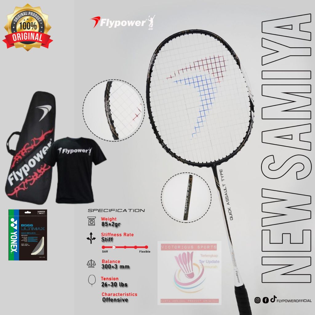 FLYPOWER SAMIYA NEW COLOR ORIGINAL Badminton Racket | Shopee Malaysia