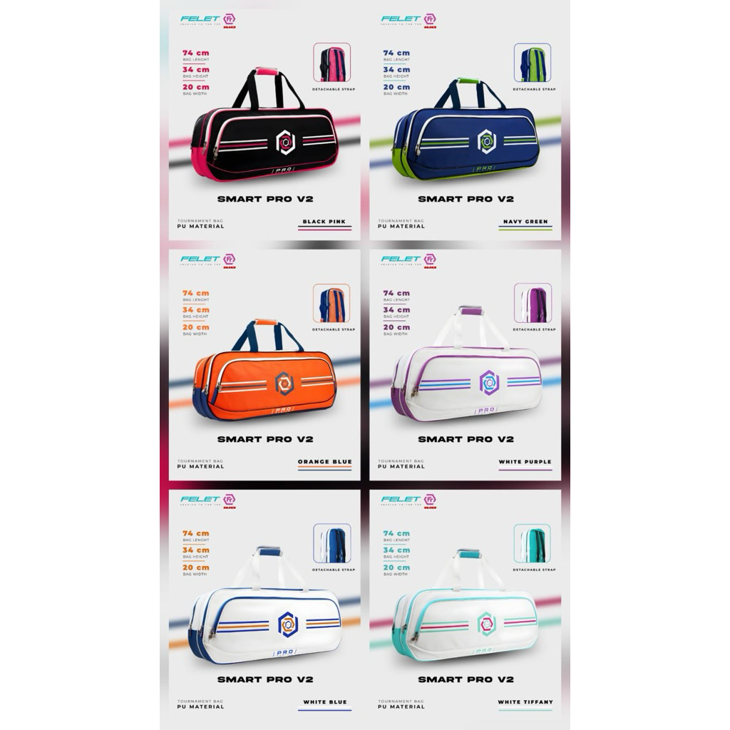 Original Felet Smart Pro 2 Badminton Bag | Shopee Malaysia