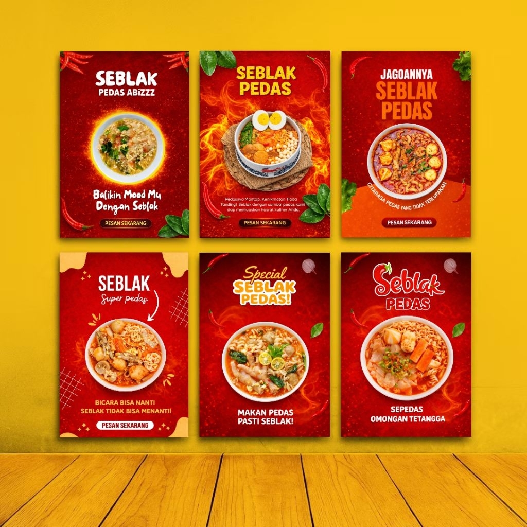 Special Wall Poster Spicy Seblak MDF Board Aesthetic Seblak Quotes ...