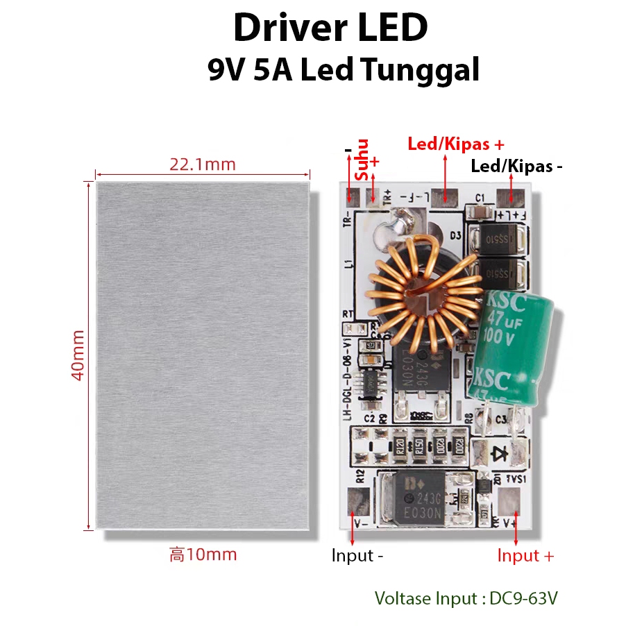 Driver Single LED 5A Pcb Aluminum Thick Single Light | Shopee Malaysia