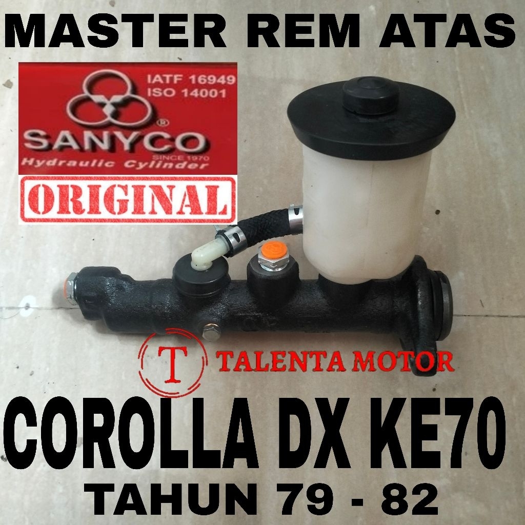 UPPER BRAKE MASTER COROLLA DX KE70 ORIGINAL SANYCO BRAND CENTER BRAKE ...