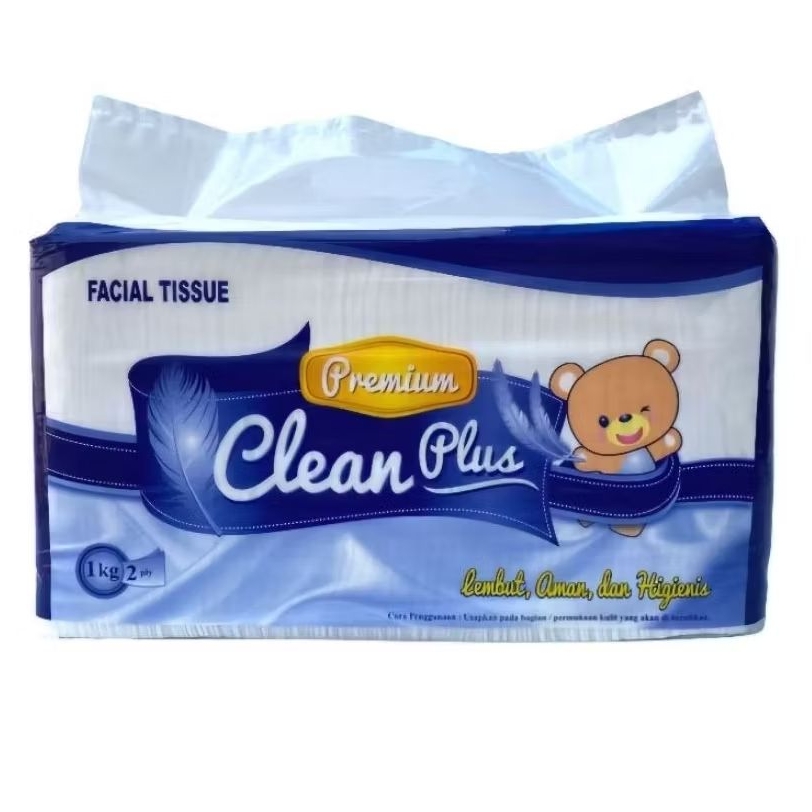 Clean Plus Facial Tissue 1000 Grams 2-Ply More Economical, Hygienic and ...