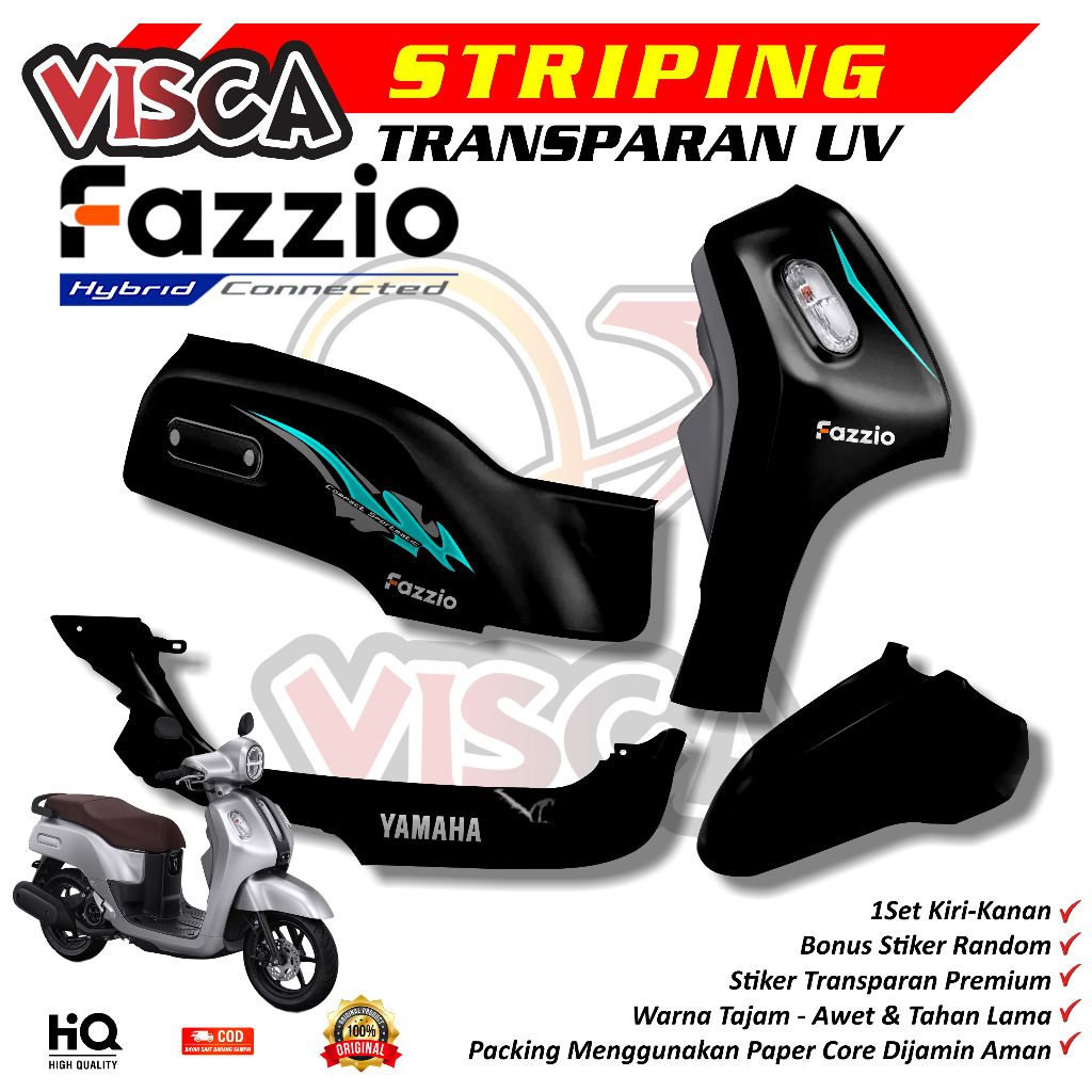 FAZZIO Transparent Striping Simple Design Csm Art 2 Variation | Shopee ...