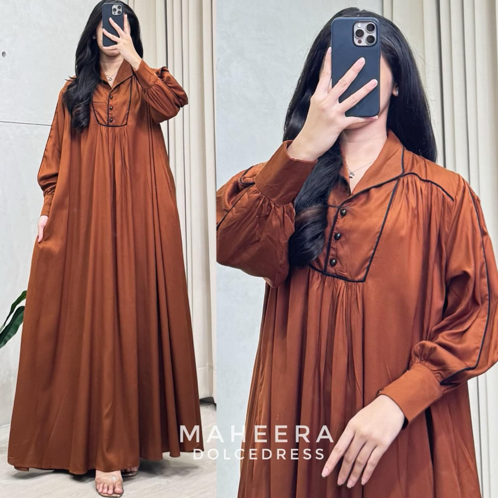 Dolce MAHEERA Arabic Daster Premium Twill Dress BIG Size Jubah Muslimah ...