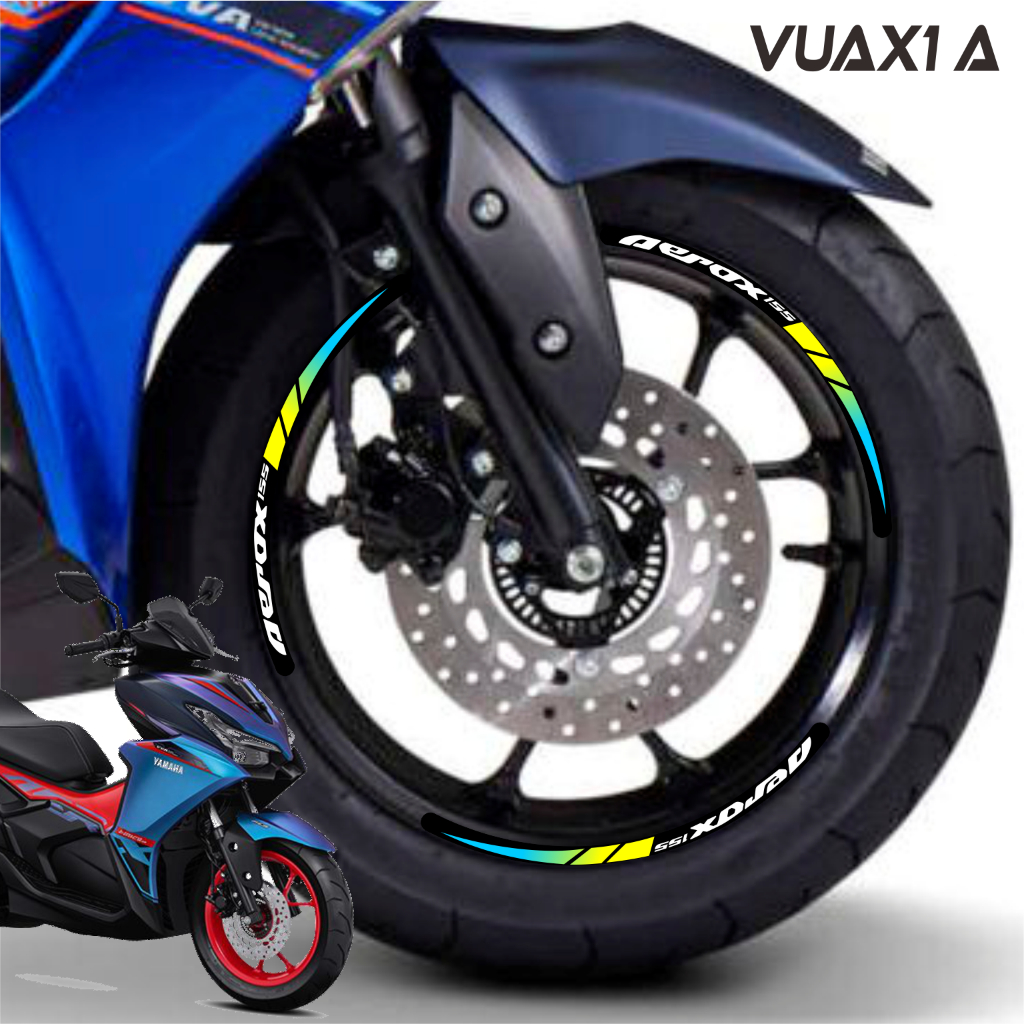 AEROX ALPHA Rim Sticker yamaha Aerox 155 rim Sticker, reflective light ...
