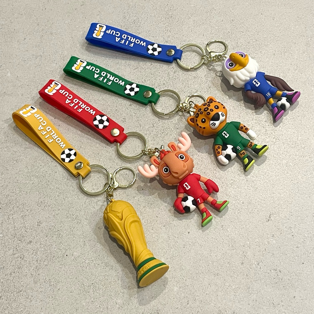 GANTUNGAN Keychain 2026 World CupMaskot Rubber PVC World Cup Mascott ...