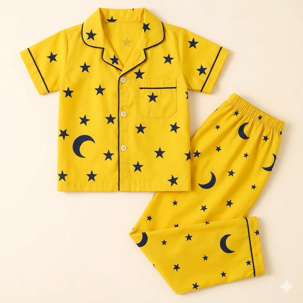 Free Shipping / CHILDREN'S PAJAMAS WITH MOON AND STAR MOTIF / BOYS' AND ...