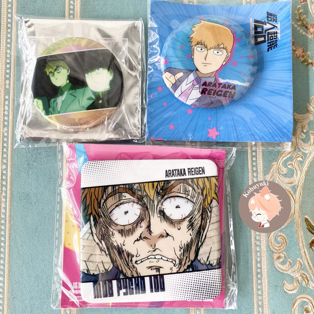 OFFICIAL Mob Psycho 100 various badge pin tincan button mp100 reigen ...