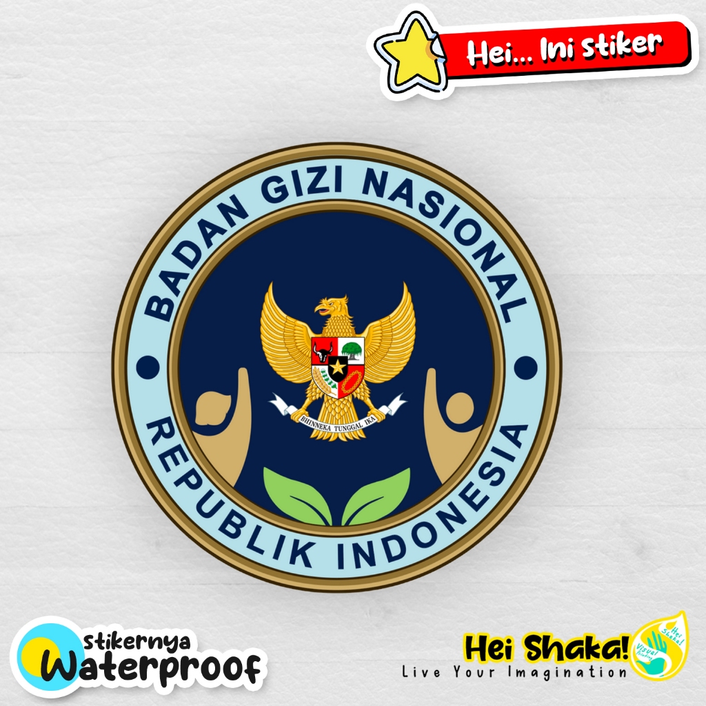 BGN Nutrition Body Sticker Republic of Indonesia SPPG MBG Waterproof ...