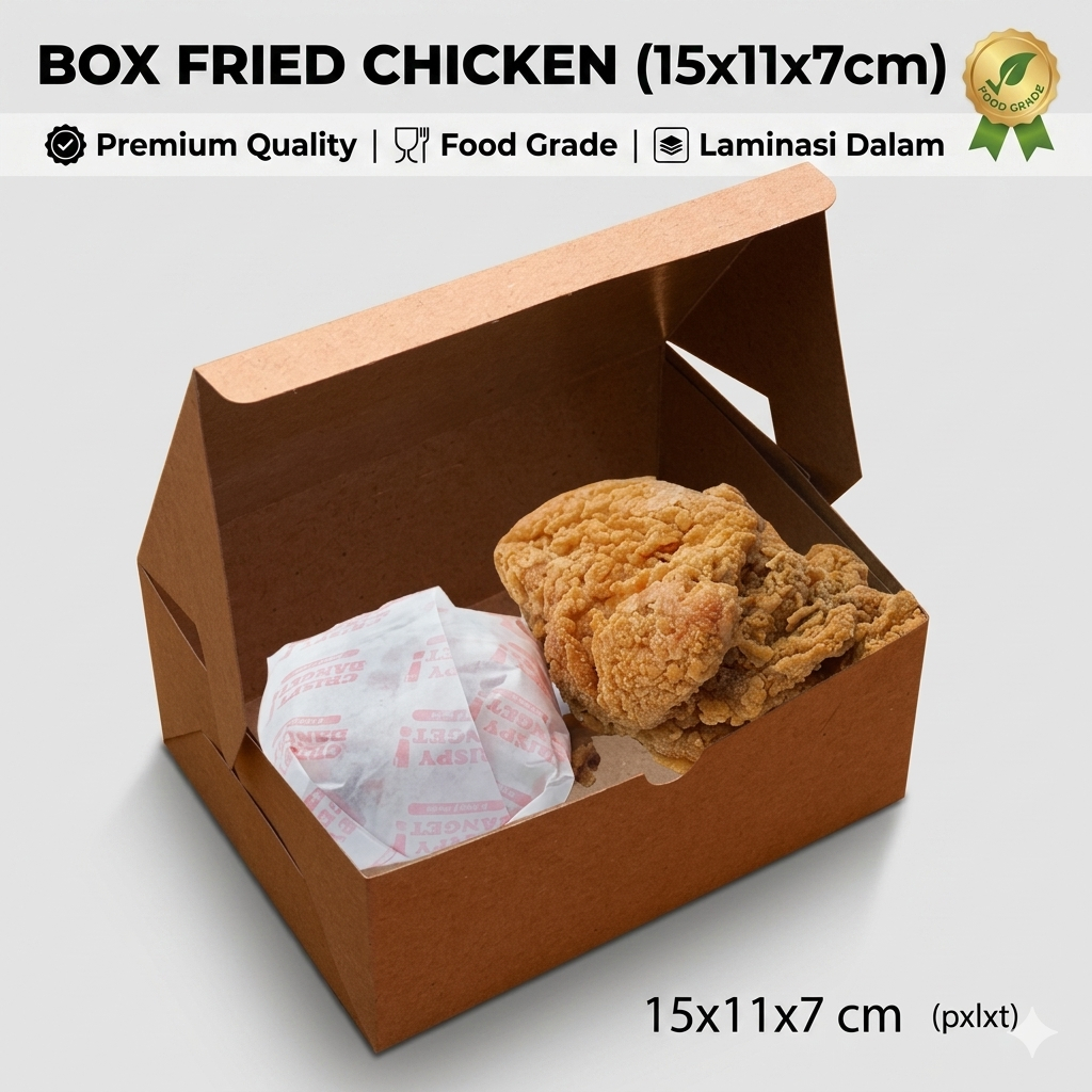 FRIED CHICKEN Box - KFC FRIED CHICKEN Food Container (50 pcs) | Shopee ...
