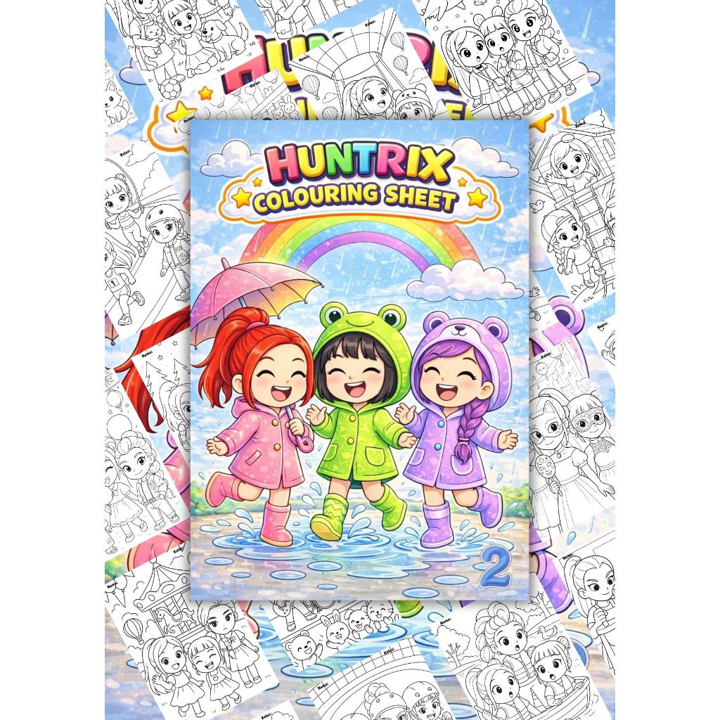 KPOP Demon Hunter Children's Coloring Sheets PART 2 Huntrix Mira Rumi ...