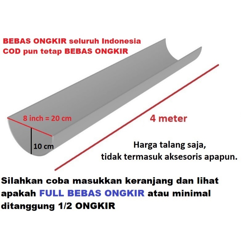 Maspion HR-8 PVC Gutter 4m 8
