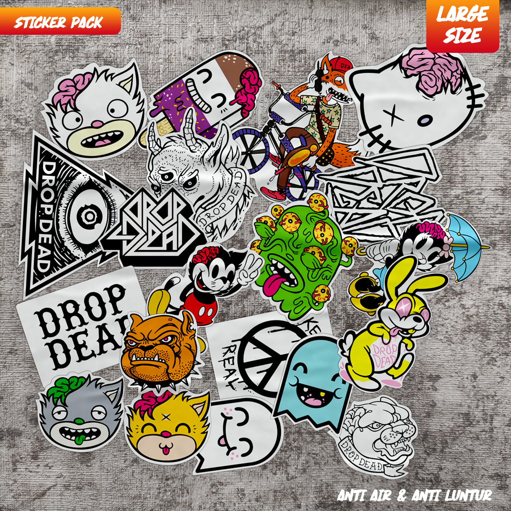 DROP DEAD stickers version 2 20 pcs | Shopee Malaysia