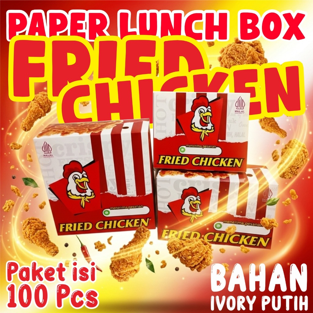 KFC FRIED CHICKEN BOX jumbo - material PREMIUM WHITEIVORY printed motif ...