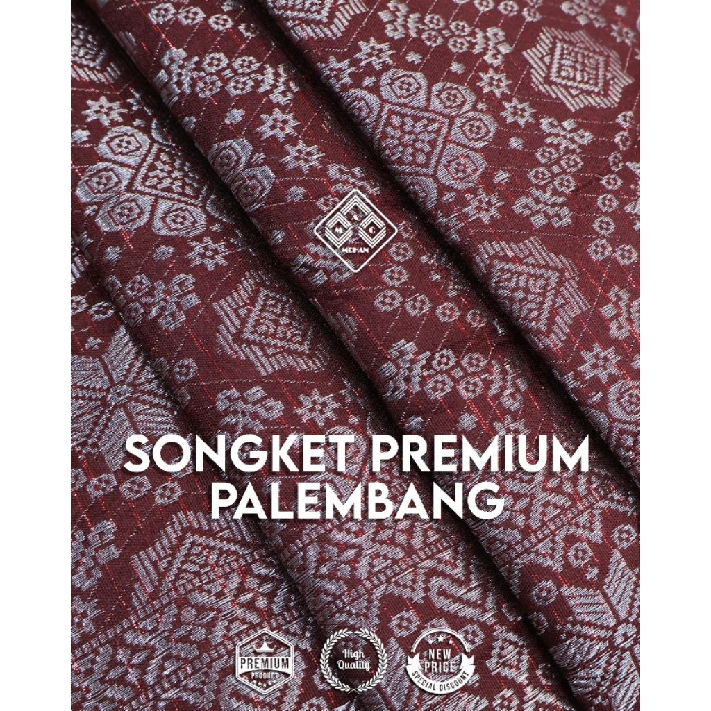 PALEMBANG PREMIUM SONGKET Fabric, NEWEST MOTIF, Original Quality & Most ...