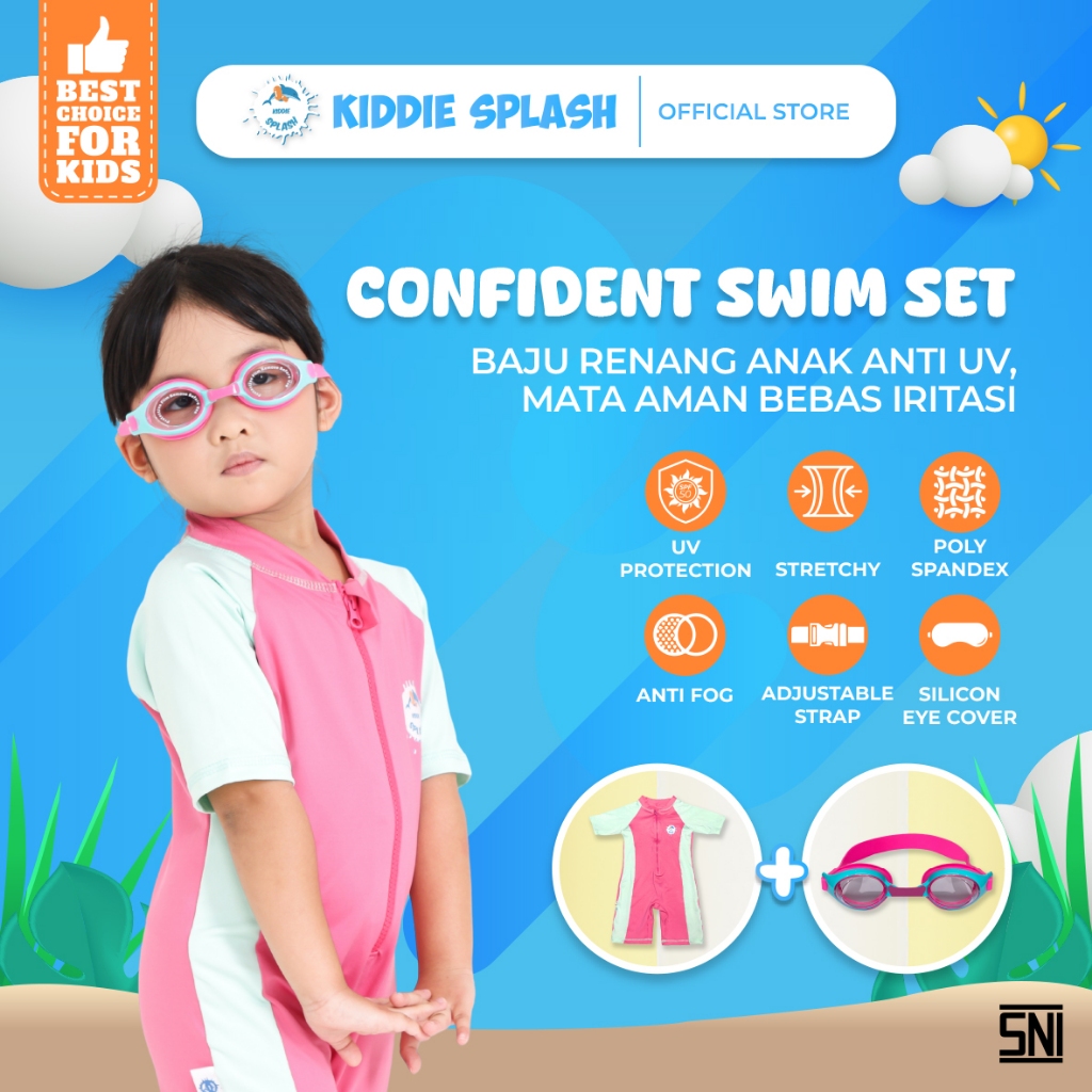 KIDDIE SPLASH Children's Diving UV Protection Swimsuit - Elastic ...