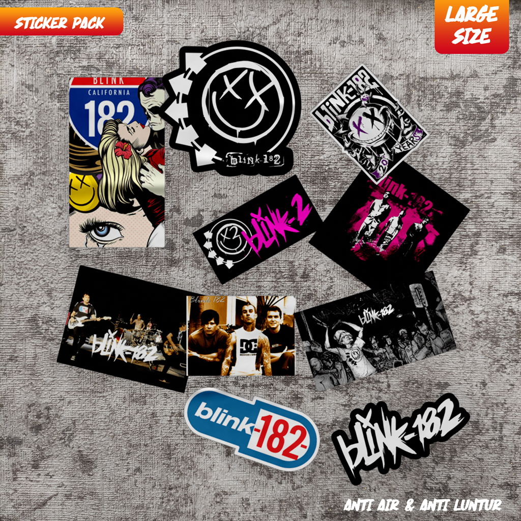 HP Blink-182 Band Stickers Large Size 10 Pcs Case Laptop Helmethp ...
