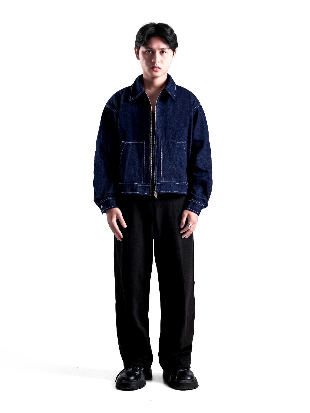 RHODES APPAREL - HYPE BOXY CUT JACKET SERIES Denim Jacket Cotton Twill ...