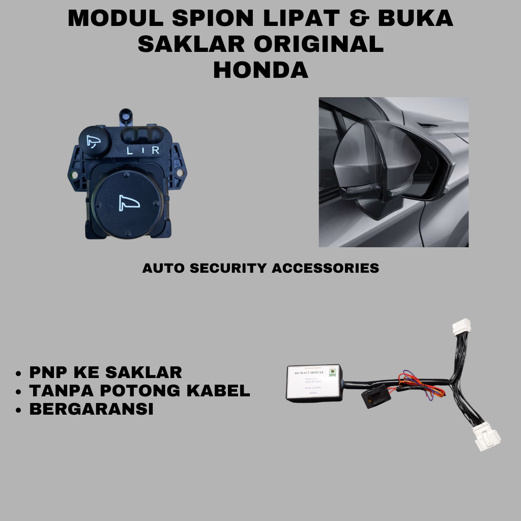 HONDA MIRROR MODULE ORIGINAL SWITCH AUTOMATIC FOLDING MIRROR RETRACT ...