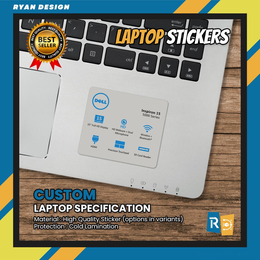 Dell Inspiron 15 5000 Laptop Logo Sticker Laptop Features ...