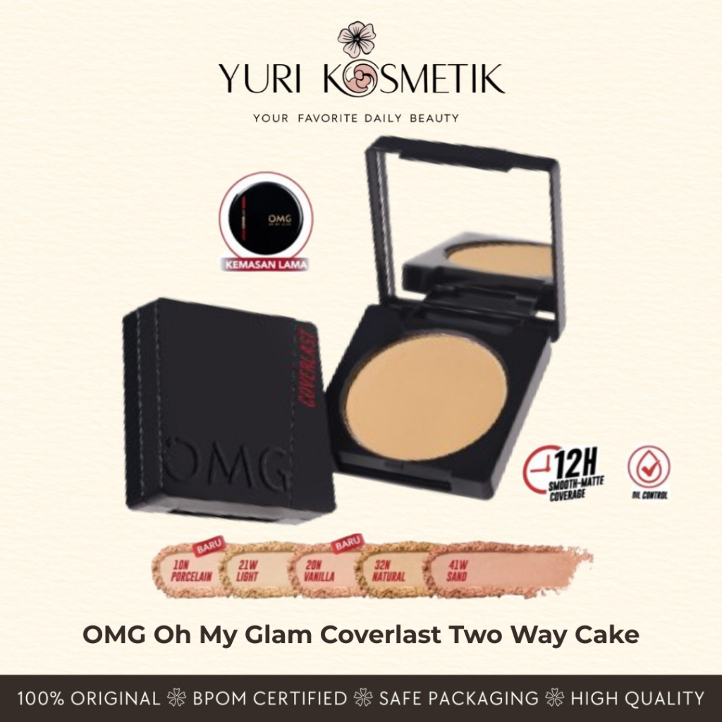 OMG Oh My Glam Coverlast 12gtwo way cake - Oil Control Compact Powder ...